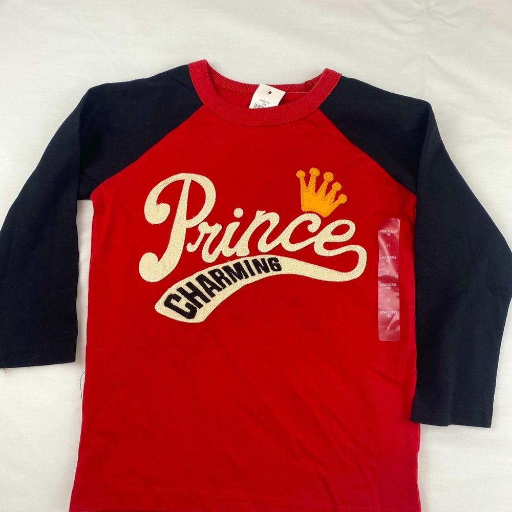 Brand New OshKosh “Prince Charming” long sleeve Tee! Size 3T